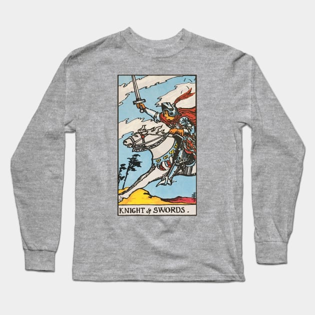 Knight of swords tarot card Long Sleeve T-Shirt by Nate's World of Tees